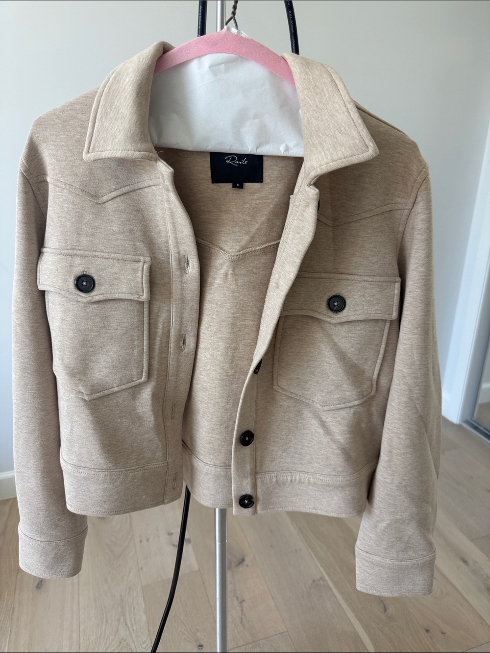 Rails Tan Button-Front Jean Jacket